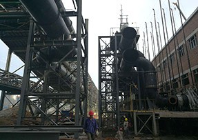 防城港盛隆冶金钢铁项目基地使用天然气管道螺旋焊接钢管现场项目